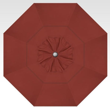 Treasure Garden 11ft Double Wind Vent Patio Umbrella – Outdoor Market Umbrella – Deluxe Auto-Tilt – Bronze Aluminum Frame (Sunbrella, Henna)