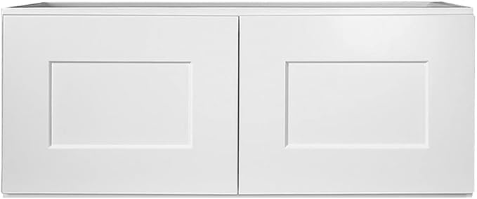 Design House Brookings Kitchen Bridge Cabinet, Soft-Close Doors, Shaker Style, Solid Wood Face & Door Frame, Finished Interior, Easy-To-Assemble, White, 30.0 in. W x 12.0 in. H x 12.0 in. D, 561621