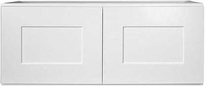 Design House Brookings Kitchen Bridge Cabinet, Soft-Close Doors, Shaker Style, Solid Wood Face & Door Frame, Finished Interior, Easy-To-Assemble, White, 30.0 in. W x 12.0 in. H x 12.0 in. D, 561621