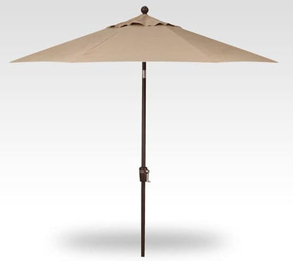 Treasure Garden 7.5ft Patio Umbrella – Outdoor Market Umbrella – Push Button Tilt – Bronze Aluminum Frame (O’bravia, Sand)