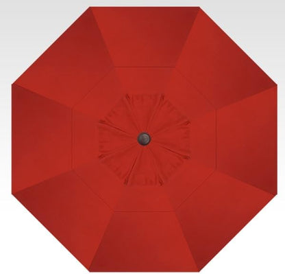 Treasure Garden Deluxe Auto-Tilt Octagon Market Umbrella, 11ft - Outdoor Patio, Deck, Pool, Backyard Stand Alone Umbrella - Heavy Duty w/Bronze Frame & Obravia2 Fabric (Red) w/Double Wind-Vent Canopy