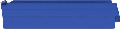 Akro-Mils 30138 Heavy Duty Plastic Shelf Bins, 18"x 6.5"x 4", Blue, 12-Pk | Heavy Duty Nesting Storage Bins for Garage, Closet, Refrigerator, Kitchen, Cabinet, Drawer Organization, Pantry Organization