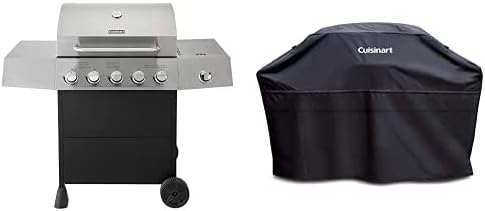 Cuisinart Grill Bundle - Five Burner Gas Grill, 460 sq. inch Cooking Space & Heavy-Duty 60" Barbecue Grill Cover