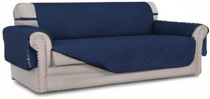 Easy-Going Reversible Couch Cover, 3 Cushion Sofa, Large, Navy/Navy | Machine Washable Slipcover For Dogs, Water Resistant Furniture Mat For Living Room, Non-Slip Sofa Cover, Pet Friendly