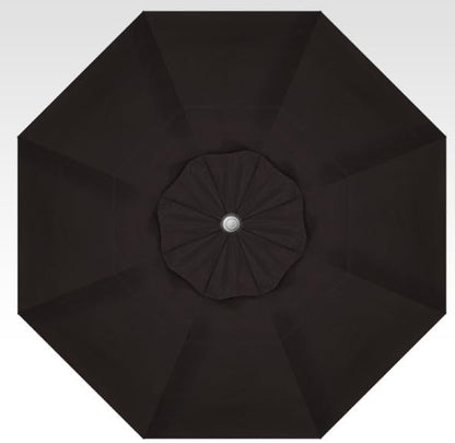 Treasure Garden 11ft Double Wind Vent Patio Umbrella – Outdoor Market Umbrella – Deluxe Auto-Tilt – Black Aluminum Frame (Sunbrella, Black)