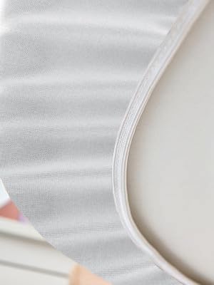 LIBERECOO Oval Fitted Vinyl Tablecloth with Flannel Backing -Pure White - Fits 48" x 68" Oval Table - Waterproof, Elastic Edged for Secure Fit, Easy to Clean Plastic Table Cover