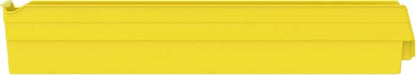 Akro-Mils 30124 Heavy Duty Plastic Shelf Bins, 24"x 4"x 4", Yellow, 12-Pack | Heavy Duty Nesting Storage Bins for Garage, Closet, Refrigerator, Kitchen, Cabinet, Drawer Organization, Pantry Organization