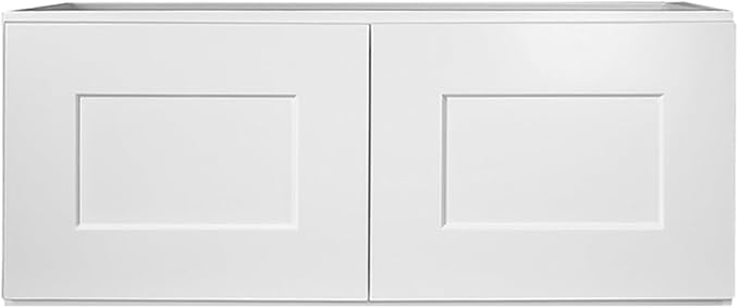 Design House Brookings Kitchen Bridge Cabinet, Soft-Close Doors, Shaker Style, Solid Wood Face & Door Frame, Finished Interior, Easy-To-Assemble, White, 30.0 in. W x 12.0 in. H x 12.0 in. D, 561621