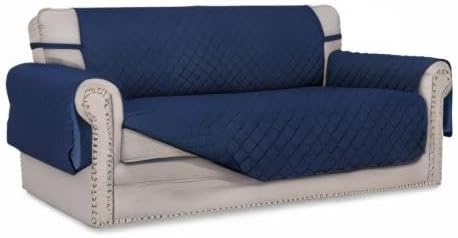 Easy-Going Reversible Couch Cover, 2 Cushion Sofa, Navy/Navy | Oversized Loveseat Slipcover For Dogs, Water Resistant Mat, Living Room, Non-Slip Sofa Cover, Pet Friendly