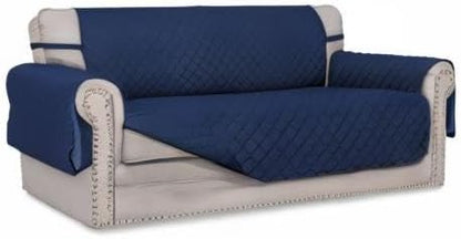 Easy-Going Reversible Couch Cover, 2 Cushion Sofa, Navy/Navy | Oversized Loveseat Slipcover For Dogs, Water Resistant Mat, Living Room, Non-Slip Sofa Cover, Pet Friendly