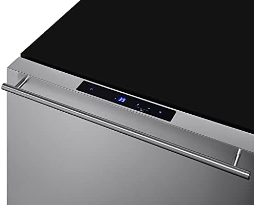 Summit 21.5” Outdoor Drawer Refrigerator, Stainless Steel - FF1DSS | Indoor or Outdoor Refrigerator, 1.6 cu.ft. Capacity, Stainless Steel, Panel Ready Capable* (*Panels not Included)