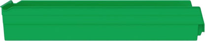 Akro-Mils 30174 Heavy Duty Plastic Shelf Bins, 24"x 11"x 4", Green, 6-Pk | Heavy Duty Nesting Storage Bins for Garage, Closet, Refrigerator, Kitchen, Cabinet, Drawer Organization, Pantry Organization