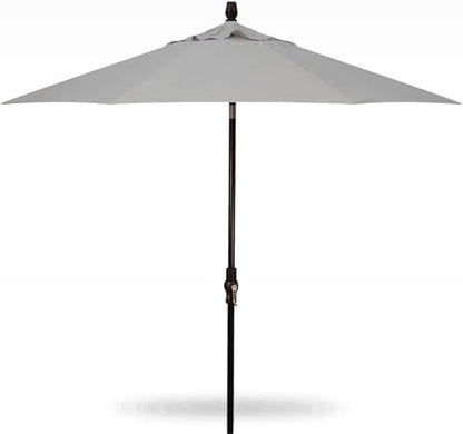 Treasure Garden 9-Foot Starlux Deluxe Collar-Tilt Market Umbrella with Black Frame and Sunbrella Fabric: Cast Silver (Includes 3 Year Extended Frame Warrantee)