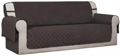 Easy-Going Reversible Couch Cover, 4 Seater Sofa, Chocolate/Chocolate | XX-Large Sofa, Washable Slipcover For Dogs, Water Resistant Mat, Living Room, Non-Slip Sofa Cover, Pet Friendly