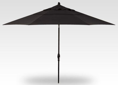 Treasure Garden 11ft Double Wind Vent Patio Umbrella – Outdoor Market Umbrella – Deluxe Auto-Tilt – Black Aluminum Frame (Sunbrella, Black)