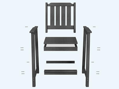 Garvee Outdoor Patio Bar Height Chair Set of 4, All-Weather HDPE Bar Height Barstools Widened Chair Set, Adirondack Chairs Set with Widened Armrests for Garden, Poolside, Bistro