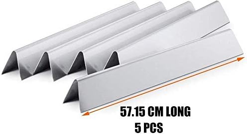 Hisencn Grill Parts Replacement for Weber Spirit E310, Spirit 700, Genesis Silver/Platinum B C, Weber 900 (with Side Control Knobs), 7508 Stainless Steel Burner 28 1/8" and 7537 Flavorizer Bar 22 1/2"