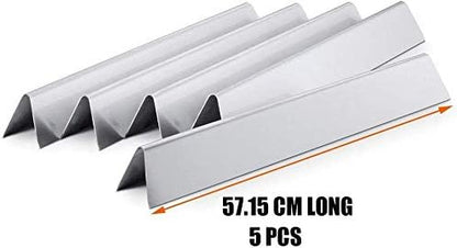Hisencn Grill Parts Replacement for Weber Spirit E310, Spirit 700, Genesis Silver/Platinum B C, Weber 900 (with Side Control Knobs), 7508 Stainless Steel Burner 28 1/8" and 7537 Flavorizer Bar 22 1/2"