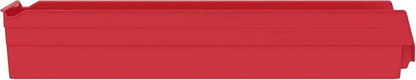 Akro-Mils 30184 Heavy Duty Plastic Shelf Bins, 24"x 8"x 4", Red, 6-Pack | Heavy Duty Nesting Storage Bins for Garage, Closet, Refrigerator, Kitchen, Cabinet, Drawer Organization, Pantry Organization