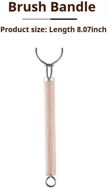 Bamboo Dish Brush - Kitchen Scrub Brushes with 3 Replacement Heads | Natural Bristle | Sisal | Horse Hair - Pot Brush with Wooden Handle for Cleaning Grills, Pans, Stoves