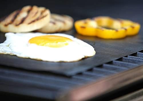 G & F Products 100% Non-Stick BBQ Grill Mat, 5 Pieces, Temperature Resistant -100F to +500F, Reusable and Dishwasher Safe