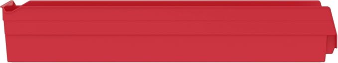 Akro-Mils 30164 Heavy Duty Plastic Shelf Bins, 24"x 6.5"x 4", Red, 6-Pk | Heavy Duty Nesting Storage Bins for Garage, Closet, Refrigerator, Kitchen, Cabinet, Drawer Organization, Pantry Organization
