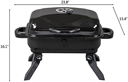 60.5 X 39.0 X 41.0cm Barbecue Grill, Charcoal Grill Portable Folding BBQ Grill Barbecue Outdoor BBQ for Picnic Garden Terrace Camping Travel