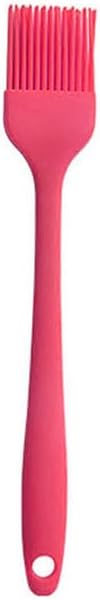 Silicone brush, Oil Brush for BBQ Kitchen Cooking Baking and Grilling (1 PCS,Rose red)