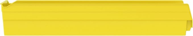 Akro-Mils 30164 Heavy Duty Plastic Shelf Bins, 24"x 6.5"x 4", Yellow, 6-Pk | Heavy Duty Nesting Storage Bins for Garage, Closet, Refrigerator, Kitchen, Cabinet, Drawer Organization, Pantry Organization