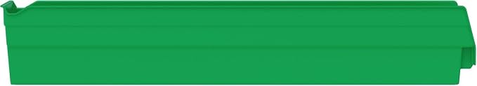 Akro-Mils 30124 Heavy Duty Plastic Shelf Bins, 24"x 4"x 4", Green, 12-Pack | Heavy Duty Nesting Storage Bins for Garage, Closet, Refrigerator, Kitchen, Cabinet, Drawer Organization, Pantry Organization