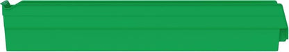 Akro-Mils 30124 Heavy Duty Plastic Shelf Bins, 24"x 4"x 4", Green, 12-Pack | Heavy Duty Nesting Storage Bins for Garage, Closet, Refrigerator, Kitchen, Cabinet, Drawer Organization, Pantry Organization