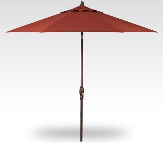 Treasure Garden Deluxe Crank-Tilt 9-FT Octagon Market Umbrella - Outdoor Patio, Deck, Pool, Backyard Stand Alone Umbrella - Heavy Duty w/Bronze Frame & Obravia Fabric (Auburn)