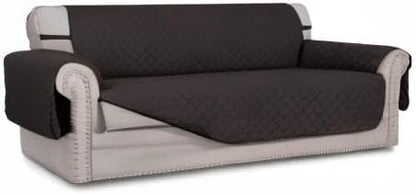 Easy-Going Reversible Couch Cover, 3 Cushion Sofa, Chocolate/Chocolate | Large, Washable Slipcover For Dogs, Water Resistant Furniture Mat For Living Room, Non-Slip Sofa Cover, Pet Friendly