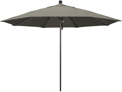 California Umbrella 11' Rd. Venture Series Contract Grade Patio Umbrella, Pulley Open, Bronze Finish, Sunbrella Dove