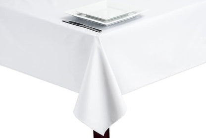 Creamy White Rectangle Tablecloth 60 x 120 Inch 8 Foot 210 GSM Stain&Water Wrinkle Resistant Washable Fabric Table Cloth for Dining Table Buffet Parties Outdoor Picnic Camping Kitchen