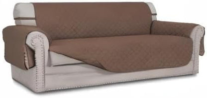 Easy-Going Reversible Couch Cover, 3 Cushion Sofa, Large, Brown/Brown | Machine Washable Slipcover For Dogs, Water Resistant Furniture Mat For Living Room, Non-Slip Sofa Cover, Pet Friendly