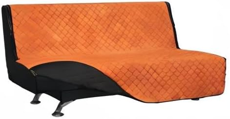 Easy-Going Reversible Couch Cover, Large Futon Sofa, Orange/Black | Machine Washable Slipcover For Dogs, Water Resistant Furniture Mat For Living Room, Non-Slip Sofa Cover, Pet Friendly