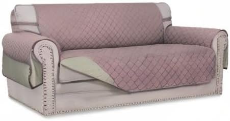 Easy-Going Reversible Couch Cover, 2 Cushion Sofa, Pink/Beige | Oversized Loveseat Slipcover For Dogs, Water Resistant Mat, Living Room, Non-Slip Sofa Cover, Pet Friendly