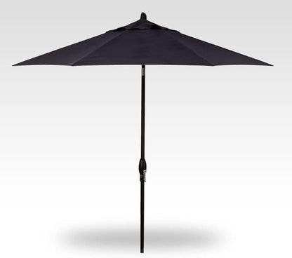 Treasure Garden Deluxe Crank-Tilt 9-FT Octagon Market Umbrella - Outdoor Patio, Deck, Pool, Backyard Stand Alone Umbrella - Heavy Duty w/Black Frame & Obravia Fabric (Navy)