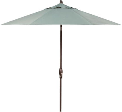 Treasure Garden Deluxe Crank-Tilt 9-FT Octagon Market Umbrella - Outdoor Patio, Deck, Pool, Backyard Stand Alone Umbrella - Heavy Duty w/Bronze Frame & Obravia Fabric (Spa)