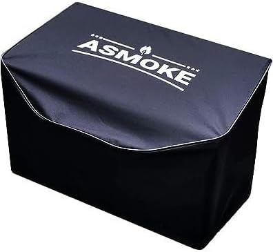 ASMOKE Grill Cover - Ultimate Protection for Your Outdoor Grill | Waterproof, Durable, Rip-Proof and Portable BBQ Cover, Built-in Two Small Pockets, Fits Grills of ASMOKE, Black