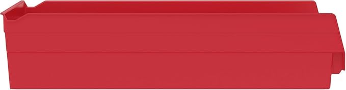 Akro-Mils 30178 Heavy Duty Plastic Shelf Bins, 18"x 11"x 4", Red, 12-Pk | Heavy Duty Nesting Storage Bins for Garage, Closet, Refrigerator, Kitchen, Cabinet, Drawer Organization, Pantry Organization