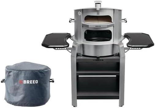 Breeo Live-Fire Grill Pizza Oven Bundle - Portable Wood Stove - Campfire Cooking Equipment - Live-Fire Pizza Oven, Grill, Cover, Skillet Rest Included - Compatible with All X24 Accessories