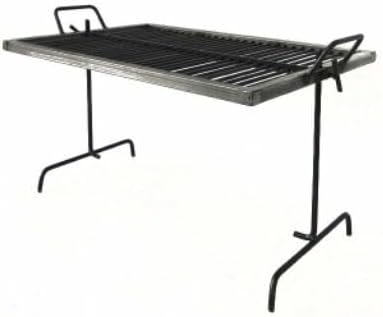 Sor Pampa Grill - Iron Argentina Grill - BBQ Parrilla Asado. Floating Iron Grill with Adjustable Legs (24 x 16 inches)