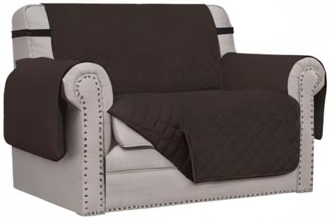 Easy-Going Oversized Chair Sofa Slipcover Reversible Sofa Cover Water Resistant Couch Cover Furniture Protector Cover with Elastic Straps for Pets Dog (Oversized Chair, Chocolate/Chocolate) | Machine Washable Slipcover For Dogs, Water Resistant Furnitu...