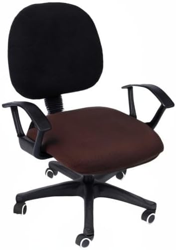Smiry Office Computer Chair Seat Covers for Desk, Anti-dust Protector | Stretch Jacquard Removable Washable Desk Chair Seat Cushion Protectors, Chocolate