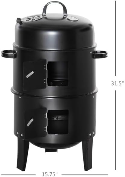 Portable Charcoal Grill, Compact BBQ Grill for charcoal smoker grill Outdoor Cooking, Lightweight Folding Design with charcoal smokers Carry charcoal smoker Bag, Easy Setup Grill f