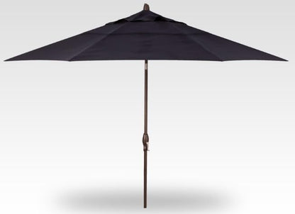 Treasure Garden 11-Foot (Model 812) Deluxe Auto-Tilt Market Umbrella with Bronze Frame and Sunbrella Fabric: Navy with Double Wind Vent (Includes 3 Year Extended Frame Warrantee)