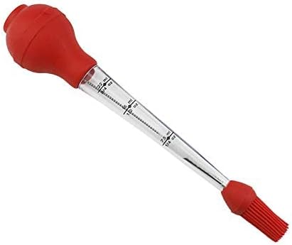 BBQ Turkey Baster With Measurement Baster Syringe with Cleaning Brush and Marinade Needles for Marinating Beef, Pork, Fish