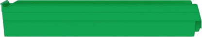 Akro-Mils 30164 Heavy Duty Plastic Shelf Bins, 24"x 6.5"x 4", Green, 6-Pk | Heavy Duty Nesting Storage Bins for Garage, Closet, Refrigerator, Kitchen, Cabinet, Drawer Organization, Pantry Organization